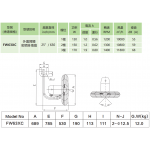 Wington 榮通 FW63XC 25吋掛牆工業牛角風扇(密網/外置開關)